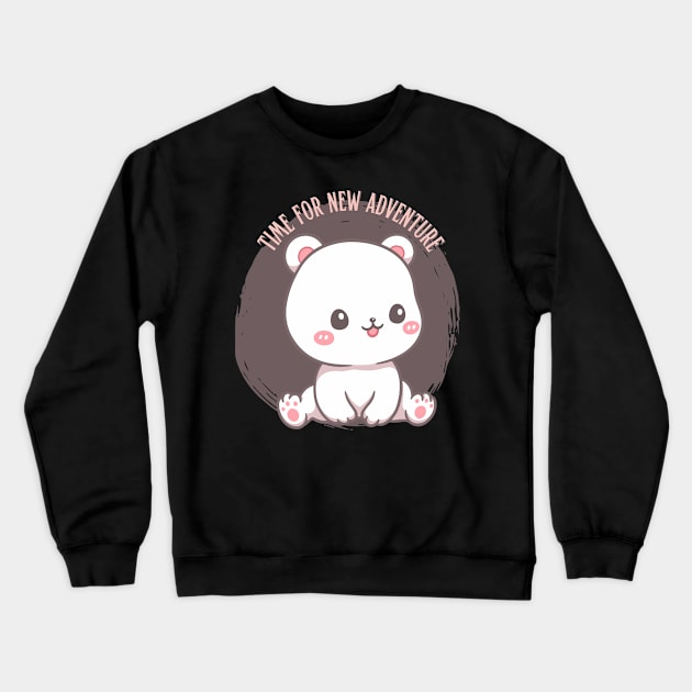 Time for new adventure Hello little bear cute baby outfit Crewneck Sweatshirt by BoogieCreates